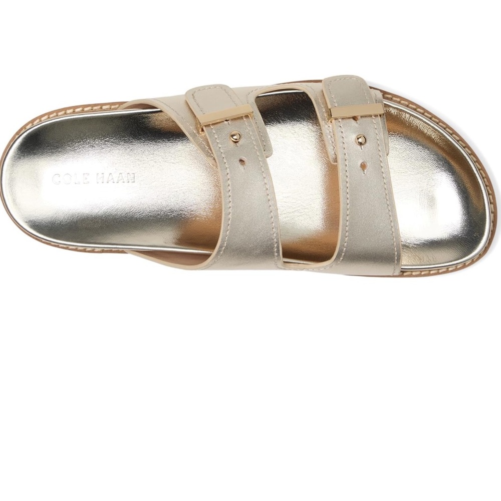 Cole Haan Marisol Footbed Sandals, Leather upper in Gold, women’s size 11 - Picture 4 of 7